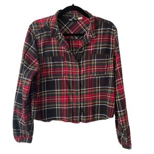 Urban Outfitters BDG Cropped Flannel Size Large